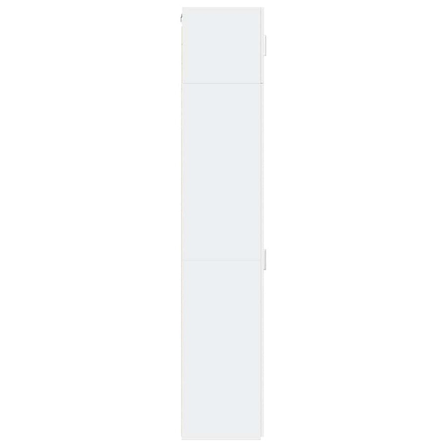 Slim Storage Cabinet White 30x42.5x225 cm Engineered Wood