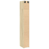 Slim Storage Cabinet Sonoma Oak 30x42.5x225 cm Engineered Wood - Low Angle