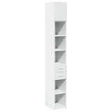 Slim Storage Cabinet White 30x42,5x225 cm Engineered Wood