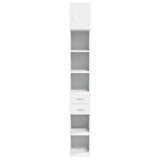 Slim Storage Cabinet White 30x42,5x225 cm Engineered Wood