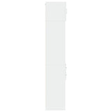 Slim Storage Cabinet White 30x42,5x225 cm Engineered Wood - Close-Up Angle