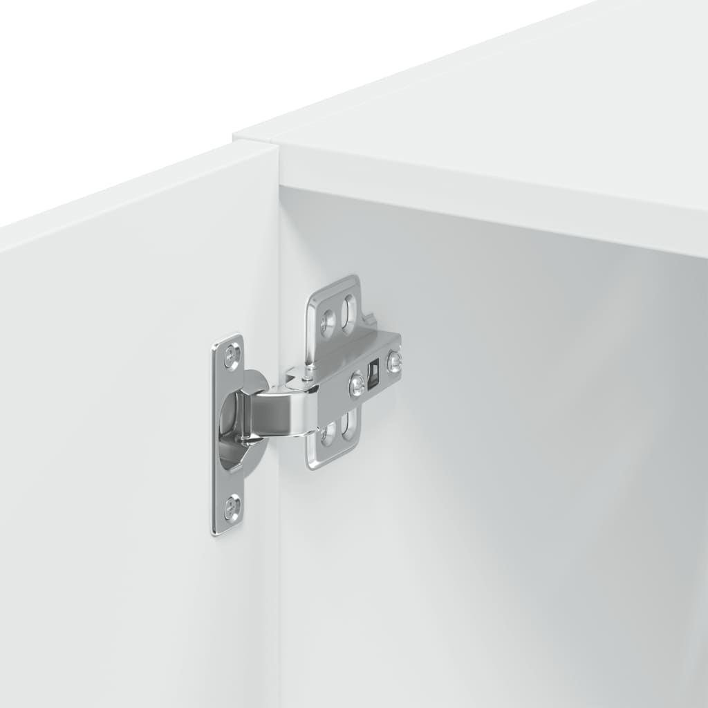 Slim Storage Cabinet White 30x42,5x225 cm Engineered Wood