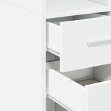 Slim Storage Cabinet White 30x42,5x225 cm Engineered Wood