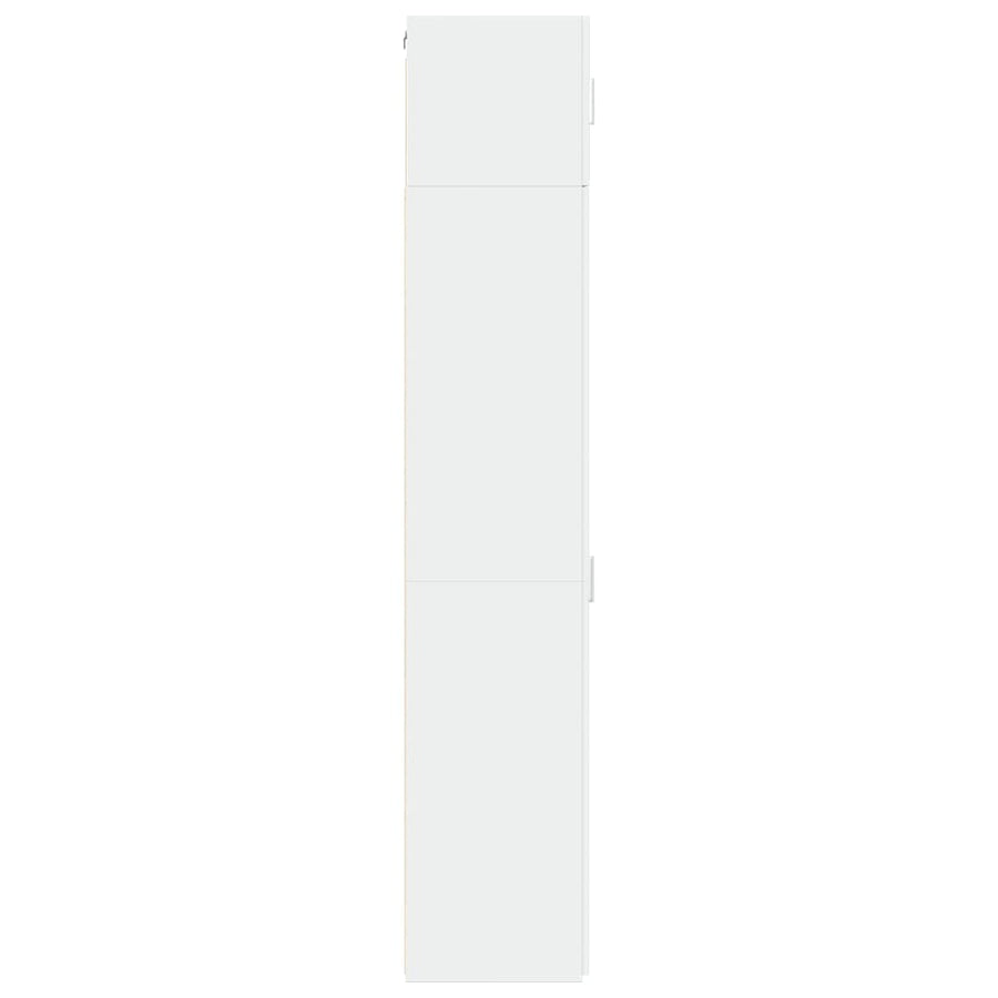 Slim Storage Cabinet White 40x42.5x225 cm Engineered Wood