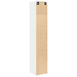 Slim Storage Cabinet White 40x42.5x225 cm Engineered Wood - Low Angle