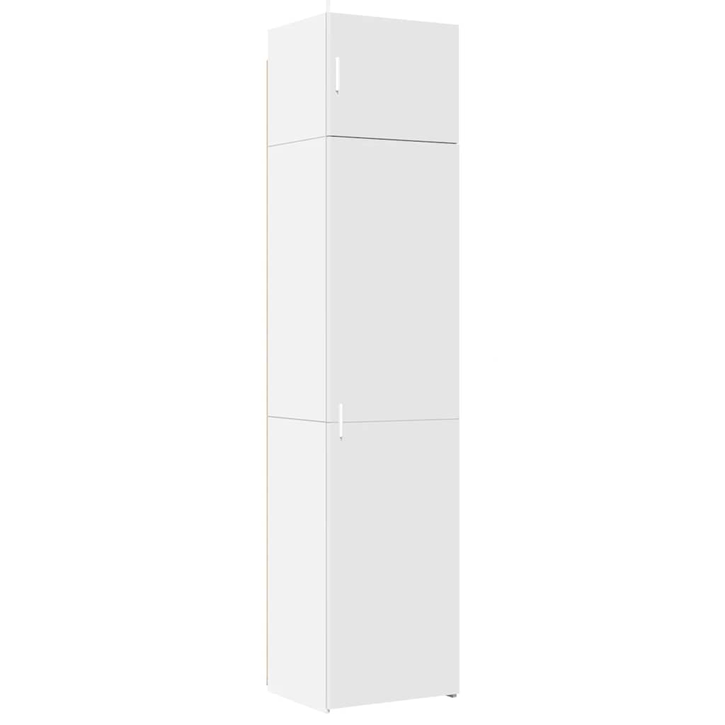 Slim Storage Cabinet White 50x42,5x225 cm Engineered Wood