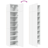 Slim Storage Cabinet White 50x42,5x225 cm Engineered Wood