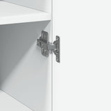 Slim Storage Cabinet White 50x42,5x225 cm Engineered Wood