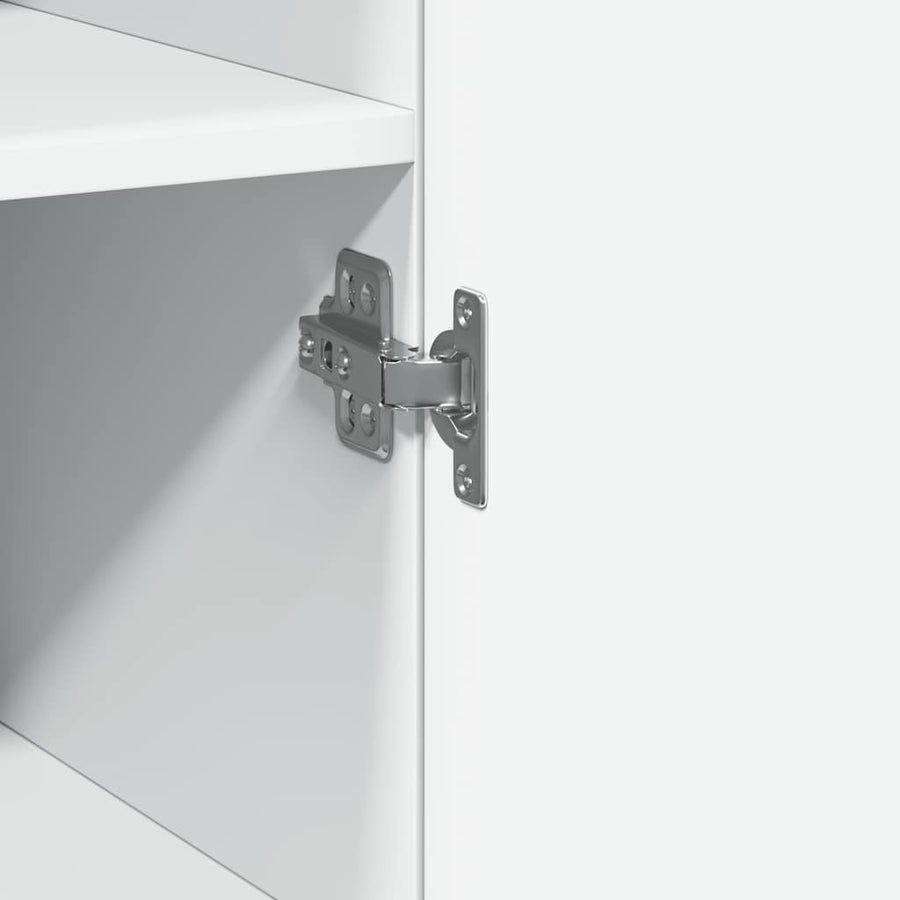 Slim Storage Cabinet White 50x42,5x225 cm Engineered Wood