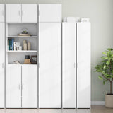 Slim Storage Cabinet White 50x42,5x225 cm Engineered Wood