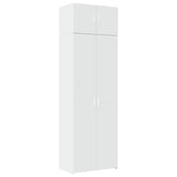 Storage Cabinet White 70x42.5x225 cm Engineered Wood - Front View
