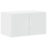 Storage Cabinet White 70x42.5x225 cm Engineered Wood - 45-Degree Angle