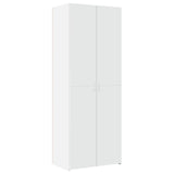 Storage Cabinet White 70x42.5x225 cm Engineered Wood - Rear View