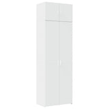 Storage Cabinet White 70x42.5x225 cm Engineered Wood