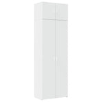 Storage Cabinet White 70x42.5x225 cm Engineered Wood