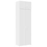 Storage Cabinet White 70x42.5x225 cm Engineered Wood - Front View