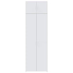Storage Cabinet White 70x42.5x225 cm Engineered Wood