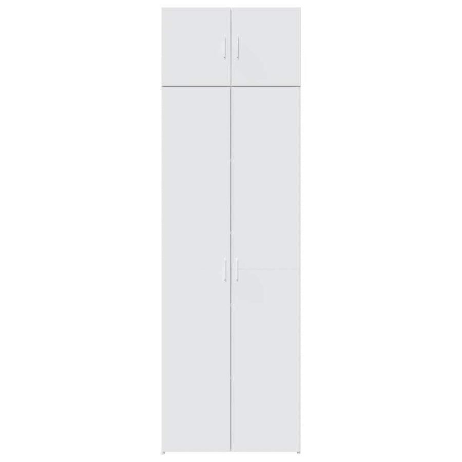 Storage Cabinet White 70x42.5x225 cm Engineered Wood