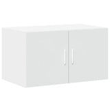 Storage Cabinet White 70x42.5x225 cm Engineered Wood - 45-Degree Angle