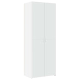 Storage Cabinet White 70x42.5x225 cm Engineered Wood - Rear View