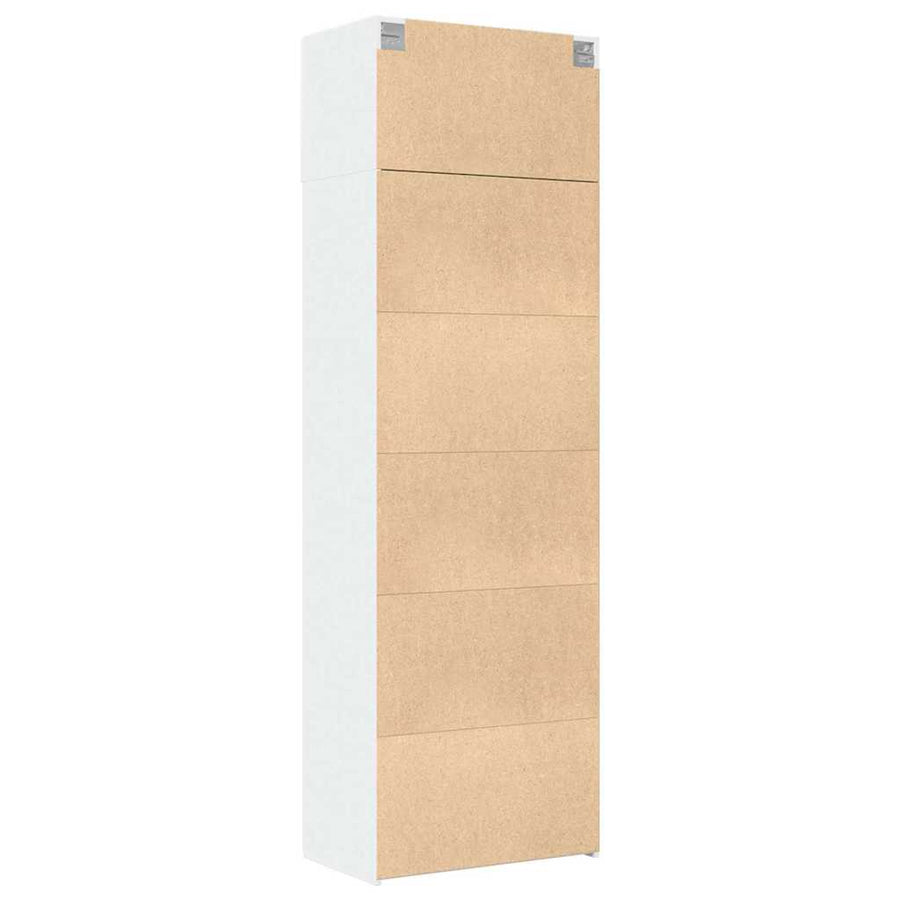 Storage Cabinet White 70x42.5x225 cm Engineered Wood