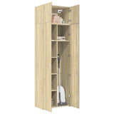 Storage Cabinet Sonoma Oak 70x42.5x225 cm Engineered Wood - Side View