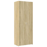 Storage Cabinet Sonoma Oak 70x42.5x225 cm Engineered Wood - 45-Degree Angle