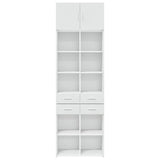 Storage Cabinet White 70x42.5x225 cm Engineered Wood - Top-Down View