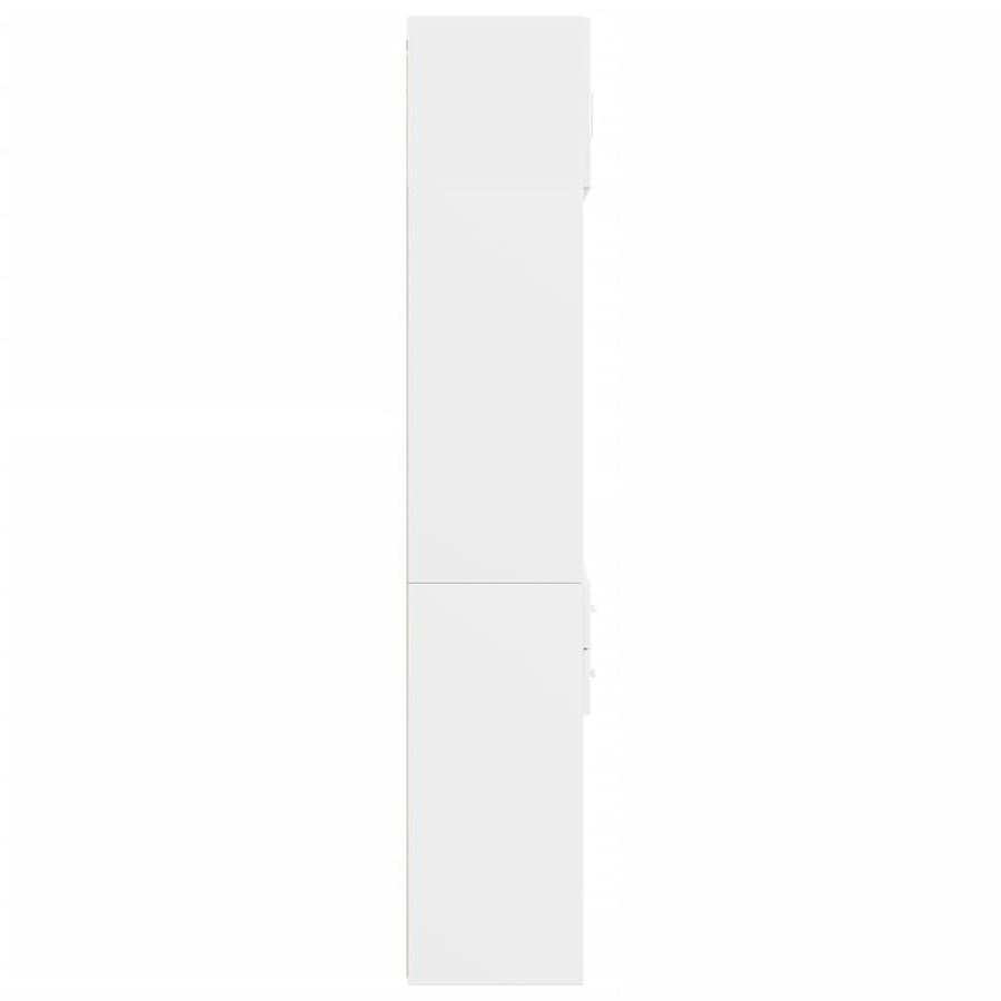 Storage Cabinet White 70x42.5x225 cm Engineered Wood