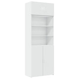 Storage Cabinet White 80x42.5x225 cm Engineered Wood