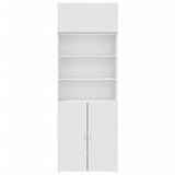 Storage Cabinet White 80x42.5x225 cm Engineered Wood - Top-Down View
