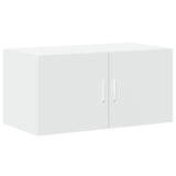 Storage Cabinet White 80x42.5x225 cm Engineered Wood - 45-Degree Angle