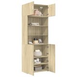 Storage Cabinet Sonoma Oak 80x42,5x225 cm Engineered Wood - Side View