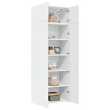 Storage Cabinet White 80x42.5x225 cm Engineered Wood - Side View