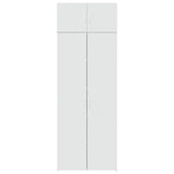 Storage Cabinet White 80x42.5x225 cm Engineered Wood
