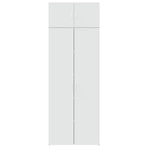 Storage Cabinet White 80x42.5x225 cm Engineered Wood
