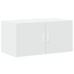 Storage Cabinet White 80x42.5x225 cm Engineered Wood