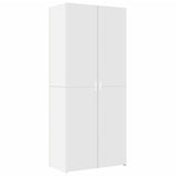 Storage Cabinet White 80x42.5x225 cm Engineered Wood