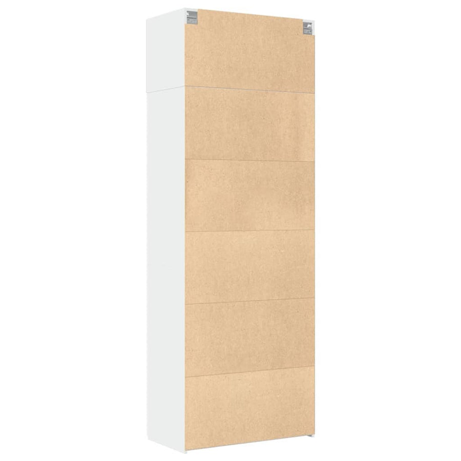 Storage Cabinet White 80x42.5x225 cm Engineered Wood