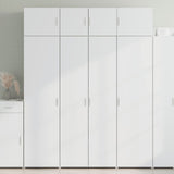 Storage Cabinet White 80x42.5x225 cm Engineered Wood