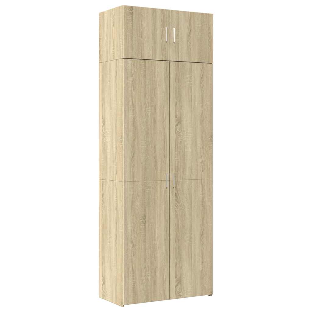 Storage Cabinet Sonoma Oak 80x42,5x225 cm Engineered Wood