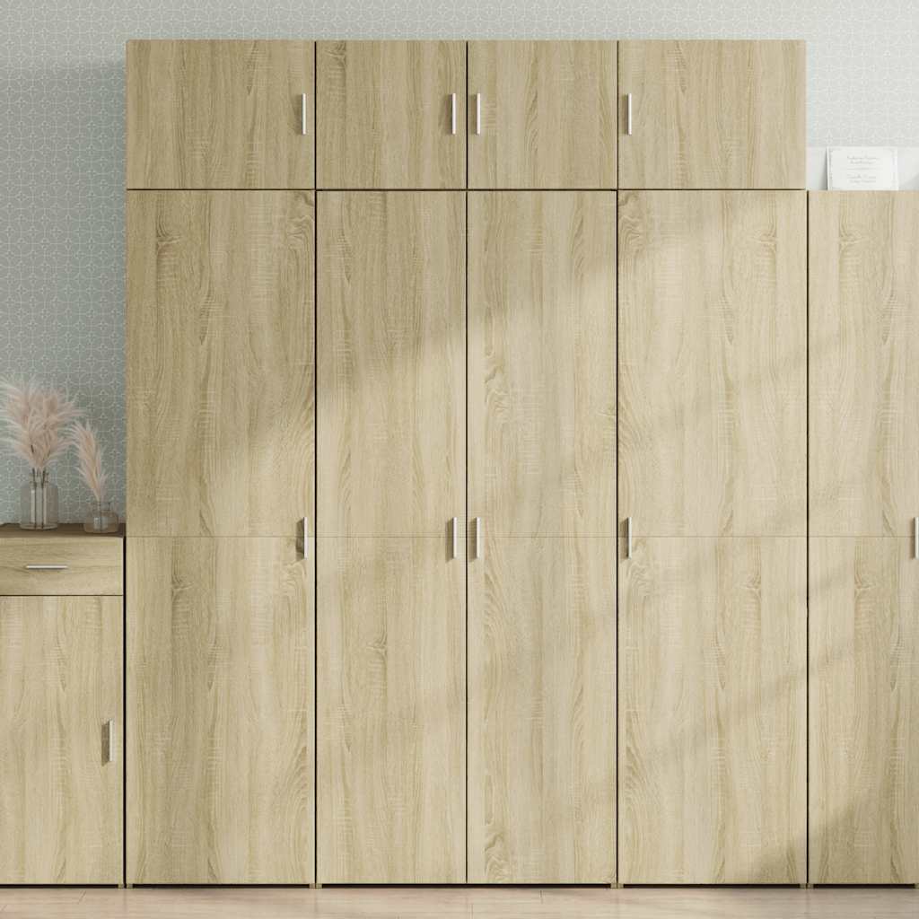 Storage Cabinet Sonoma Oak 80x42,5x225 cm Engineered Wood