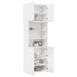 Highboard White 80x42.5x249 cm Engineered Wood - Side View