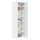 Highboard White 80x42.5x249 cm Engineered Wood - Side View