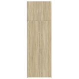 Highboard Sonoma Oak 80x42.5x249 cm Engineered Wood - 45-Degree Angle