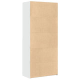 Highboard White 80x42.5x185 cm Engineered Wood