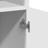 Highboard White 80x42.5x185 cm Engineered Wood - Rear View
