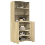 Highboard Sonoma Oak 80x42.5x185 cm Engineered Wood