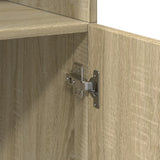 Highboard Sonoma Oak 80x42.5x185 cm Engineered Wood - Rear View