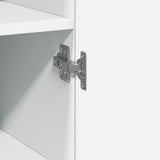 Highboard White 30x42.5x185 cm Engineered Wood - Rear View